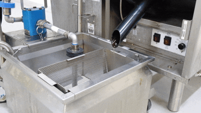 Drain the oil and clean the fryer